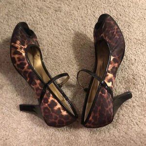 Madden Girl Leopard Print Pumps with Strap